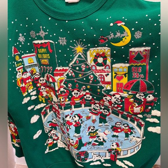 VINTAGE crew neck ugly Christmas sweatshirt - Picture 2 of 5